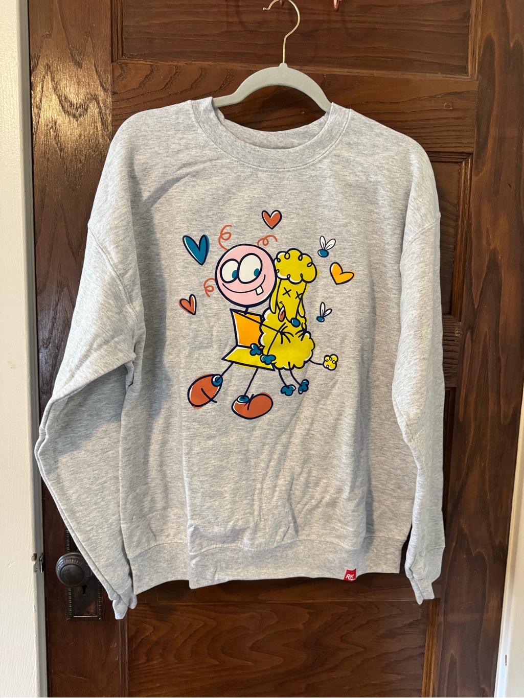 Retrokid Ytv Stickin Around Character Graphic Crewneck Sweatshirt - Light Gray